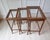Set of Three Mahogany Nesting Tables with Glass Tops, France, Mid-20th Century For Sale In Atlanta - Image 6 of 17