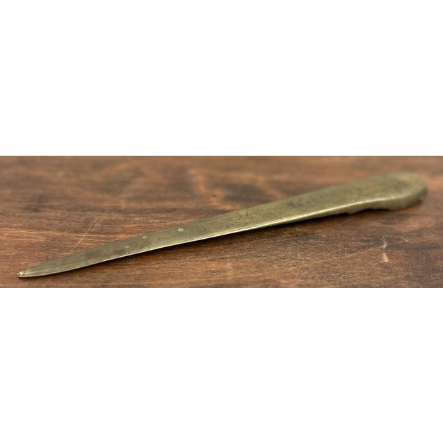 1920s Signed Henri Rischmann Art Nouveau Handmade Bronze Letter Opener For Sale In Los Angeles - Image 6 of 15