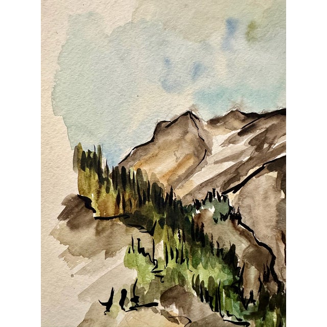 Original watercolor on paper by Henry Emil Salloch, also known as Heinz Emil Salloch, the German-born American artist and...