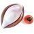 Beautiful large vintage Murano hand blown burgundy red, white and gold flecks Italian art glass clam shell shaped bowl. In...