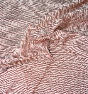 Ast Fabrics Outdoor Performance High u.v. Polyester Geometric Weave in Coral 13 Yards