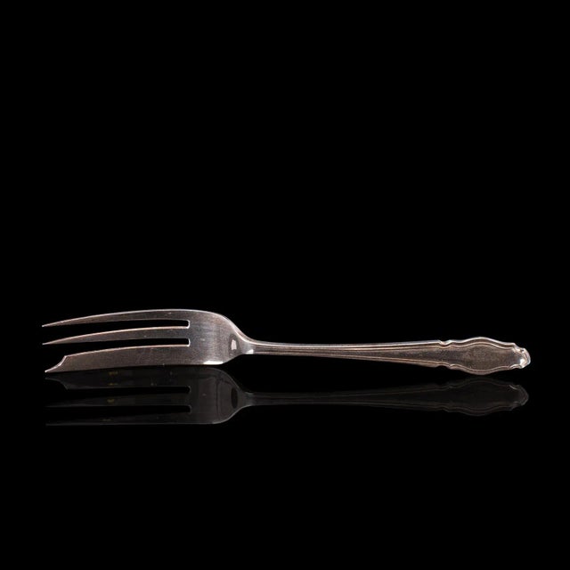Metal 1935 Vintage Art Deco Silver English Cake Forks - Set of 12 For Sale - Image 7 of 13
