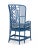 Century Furniture Riviera Rattan Desk Chair, Navy For Sale - Image 4 of 5
