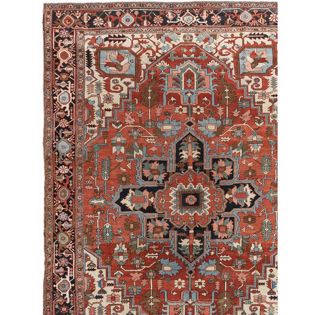 Textile Vintage Rug 9ft 7in X 12ft 6in For Sale - Image 7 of 8