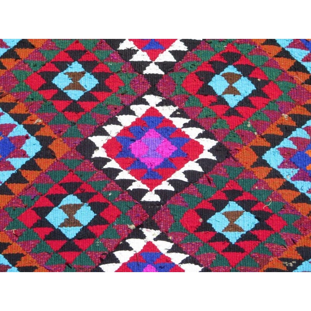 1960s 1970's Handmade Turkish Kilim Runner - 36"x130" For Sale - Image 5 of 13
