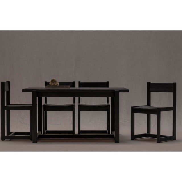 Minimalist Dining Set by Hugo Svensson for Bjärnums Möbelfabrik, 1960s, Set of 5 For Sale - Image 12 of 17