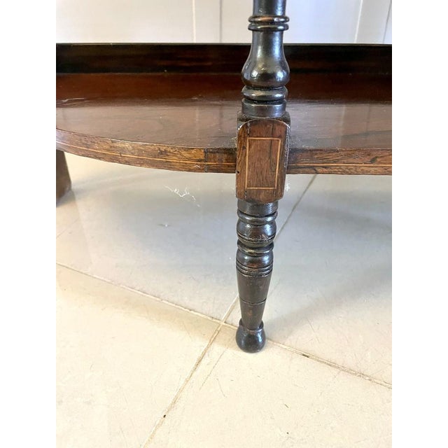 Antique Victorian Inlaid Rosewood Side Cabinet For Sale - Image 13 of 14