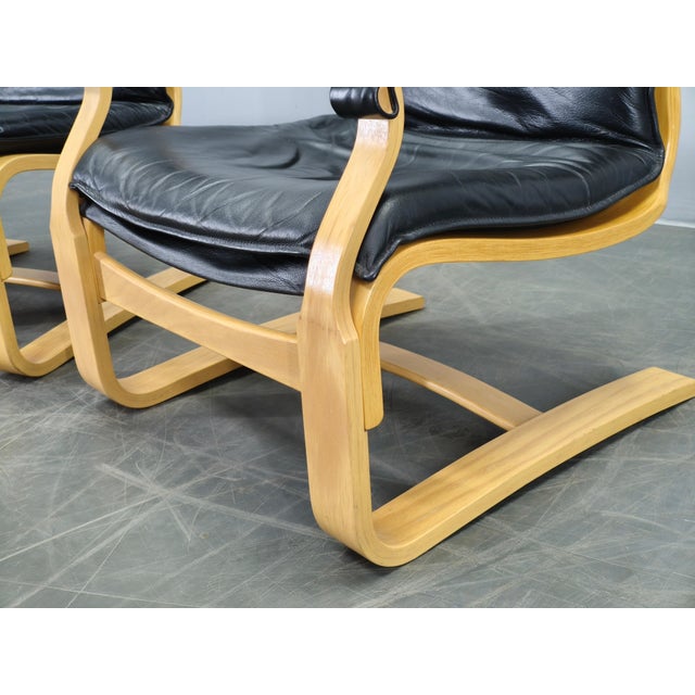 Leather Lounge Chairs attributed to Åke Fribytter for Nelo Kroken, 1960s, Set of 2 For Sale - Image 10 of 18