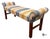 American Vintage Traditional Chippendale Style Mahogany Frame Upholstered Bench For Sale - Image 3 of 8