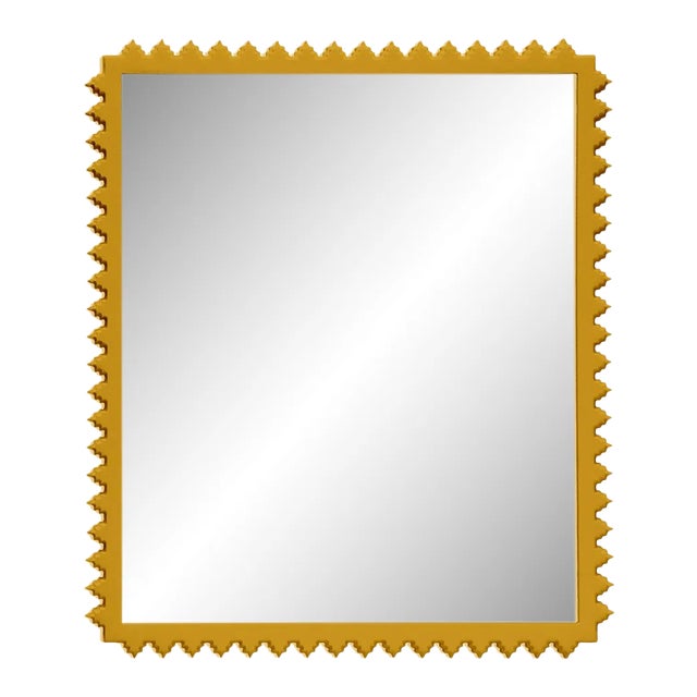 Fleur Home Carnival Muses Rectangle Mirror in Gold Leaf, 24.5x36 For Sale