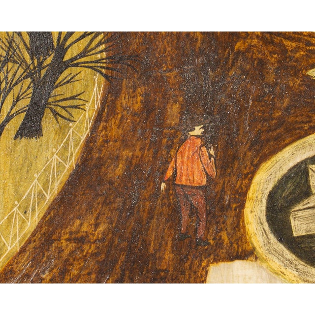 1950s 1953 Oil on Board Painting of a Street Scene by Ellen Lanyon For Sale - Image 5 of 9