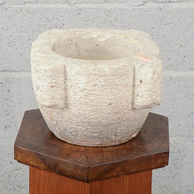 Round Stone Mortar Bowl, 19th Century For Sale - Image 11 of 11