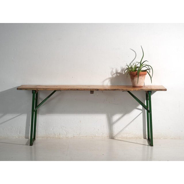 Wood Vintage Beer Garden Table in Pine Wood, Germany, 1960 For Sale - Image 7 of 10