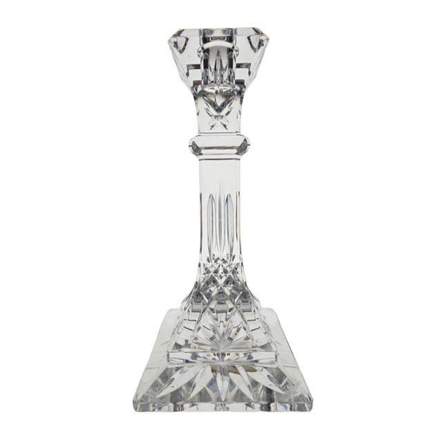 Glass Pair of Waterford Crystal Lismore 8" Candlesticks For Sale - Image 7 of 15