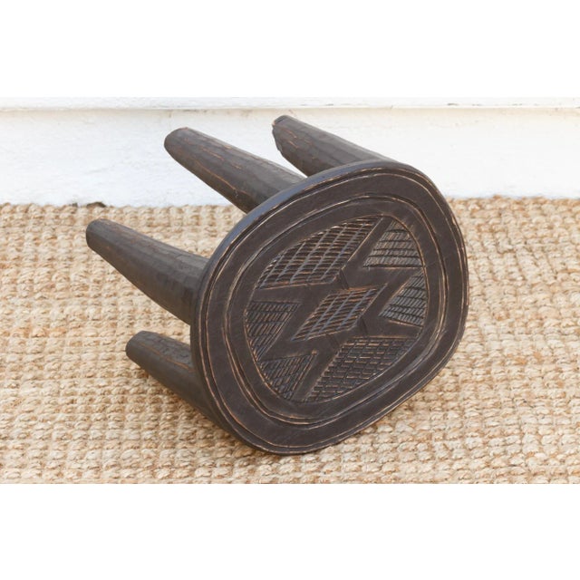 Ash Gray Painted African Table For Sale In Los Angeles - Image 6 of 7