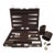 Backgammon Board Game in Leatherette Briefcase, 1970s For Sale
