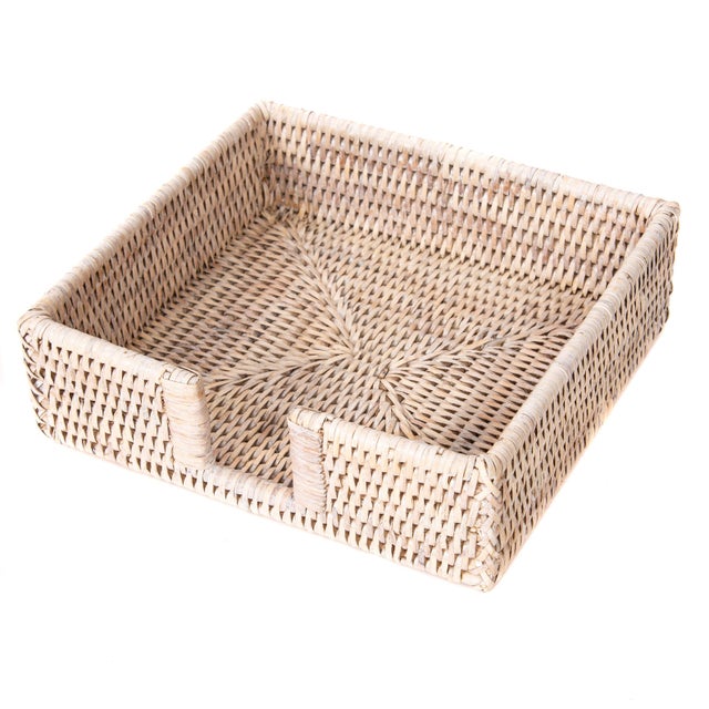 2020s Artifacts Rattan Napkin Holder For Sale - Image 5 of 6