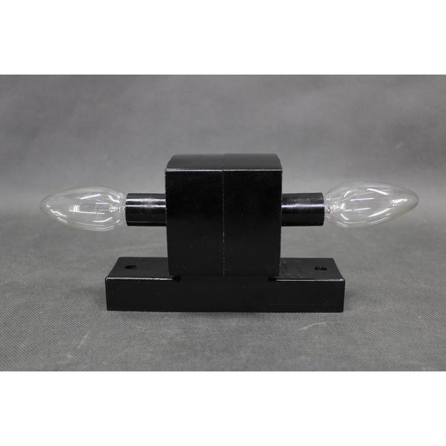 Glass Mid-Century Wall Light in Bakelite and Glass, Czech, 1960s For Sale - Image 7 of 10