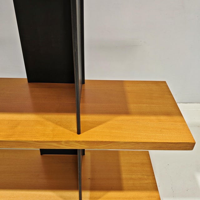 Oak Entrance Console or Bookcase attributed to Charlotte Perriand, 1970s For Sale - Image 11 of 18
