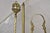 Antique English Sheraton Federal Figural Brass Fireplace Tool Set - 3 Pc Set. Listing includes (1) Expandable Poker, (1)...