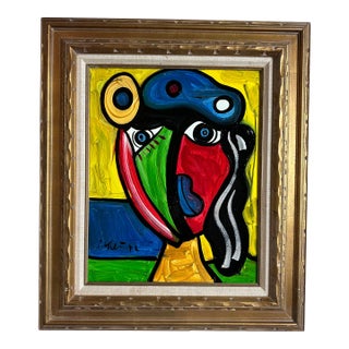 Picasso Style Painting by Peter Keil, 1972 For Sale