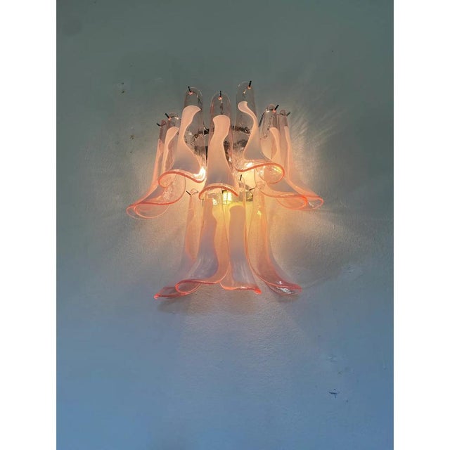 Blush Pink Murano Glass Selle Wall Sconces by Simoeng, Set of 2 For Sale - Image 6 of 14