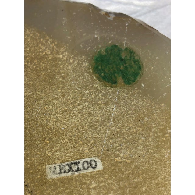 Vintage Hand Carved Onyx Caramel Ivory Ashtray, Mexico For Sale - Image 11 of 12