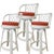 Wood (Three) Vintage Diamond Rattan Swivel Bar Stools For Sale - Image 7 of 7