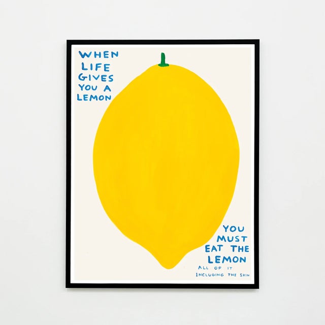 David Shrigley Poster When Life Gives You a Lemon, 2021 Accompanied by a Certificate of Authenticity (Issued by Moderne...