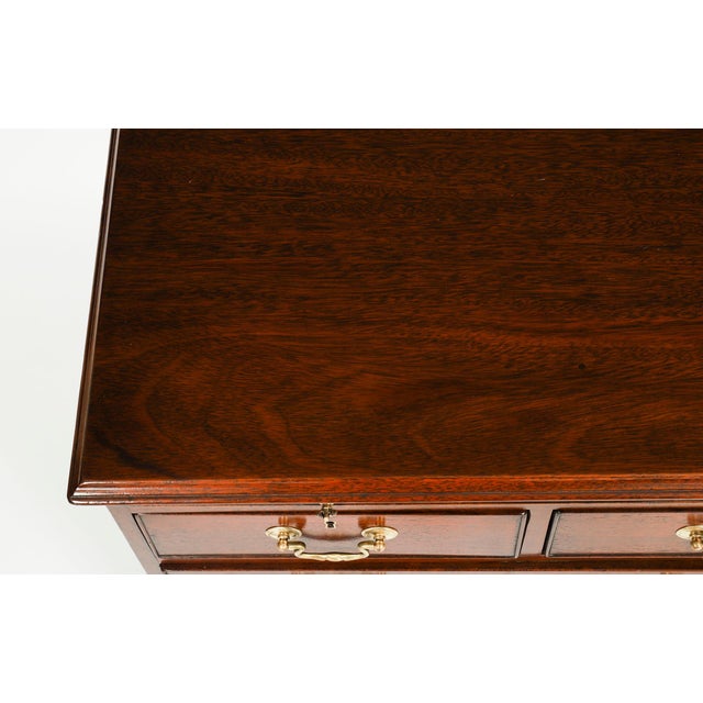 Wood Vintage Flame Mahogany Bedside Chests with Slides, 20th Century, Set of 2 For Sale - Image 7 of 16