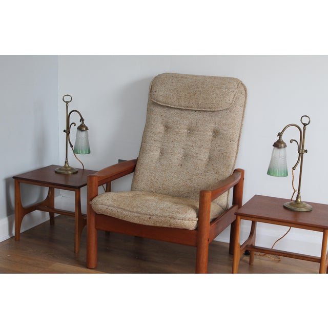 Brown Vintage Danish Lounge Chair from Domino Mobler, 1970s For Sale - Image 8 of 13