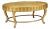 Hollywood Regency Oval Coffee Table by Decca With Fluted Apron and Ring Stretche For Sale