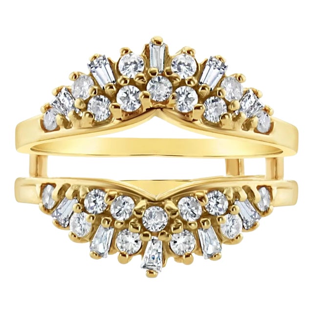 One Carat Baguette Cluster Ring Enhancer, Size 7.5 For Sale
