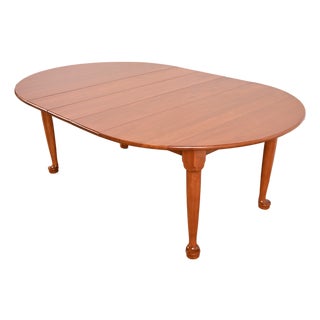 L. & J. G. Stickley American Colonial Solid Cherry Wood Extension Dining Table | Newly Refinished For Sale