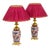 Imari Porcelain & Gilt Bronze Table Lamps, 1880, Set of 2 For Sale
