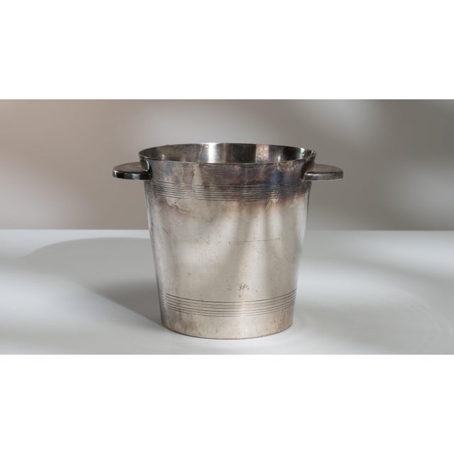 Mid 20th Century Mid 20th Century France White Silver Ice Bucket For Sale - Image 5 of 15