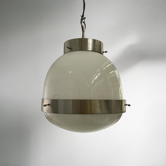 Mid-Century Modern Italian Delta Pendant Light attributed to Sergio Mazza for Artemide, 1950s For Sale - Image 11 of 11