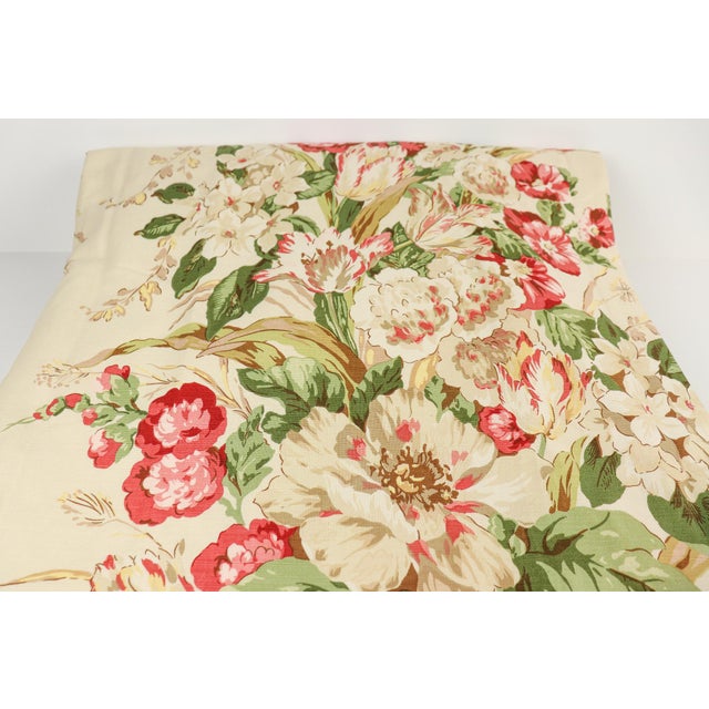 Late 20th Century Custom Made Floral Curtain Panels - A Pair For Sale - Image 9 of 10