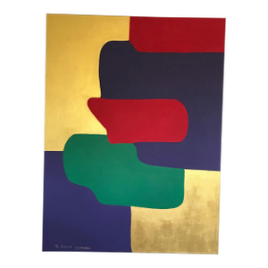 Grace Absi & J Merhi Composition 5 Acrylic Painting on Canvas 2019