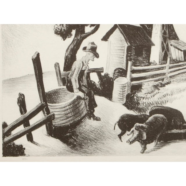 1939 After Thomas Benton "In the Ozarks", First Edition Period Offset Lithograph For Sale - Image 4 of 9