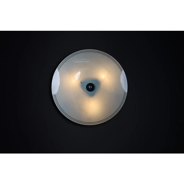 Mid-Century Brussels World Expo Wall Light in Glass, 1958 For Sale - Image 4 of 9
