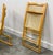 Mid-Century Belgian Folding Chairs in Wood and Hand-Woven Cane, Set of 4 For Sale - Image 9 of 15
