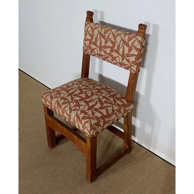 Brown Early Twentieth Century Oak Chairs in the Style of Monastic, Set of 4 For Sale - Image 8 of 18