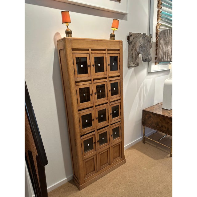 Early 20th Century Turn of the Century English Hotel Front Desk Mail Cabinet For Sale - Image 5 of 12