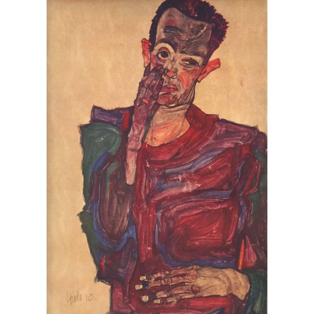 Artist:Egon Schiele Country:Austria Title:Self Portrait Medium:Lithograph – 4 Marks:Signed in plate Printed:1968 by Max...