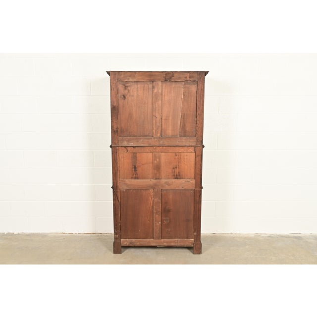 Antique French Renaissance Revival Ornate Carved Oak Bar Cabinet, Circa 1890s For Sale - Image 14 of 15