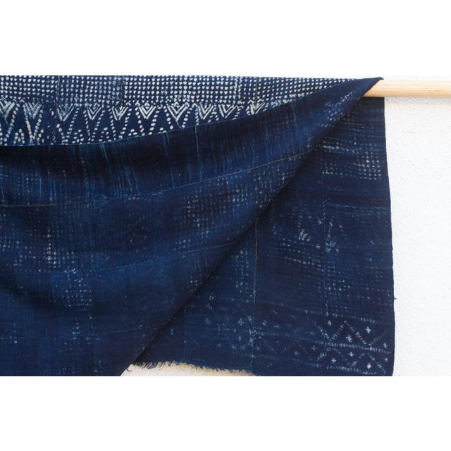 Stellar Indigo Mud Cloth Throw For Sale In Los Angeles - Image 6 of 7