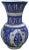 handcrafted ceramic vase with an intricate hand-painted Moorish pattern in blue and white. Made in Fez, Morocco. Signed...