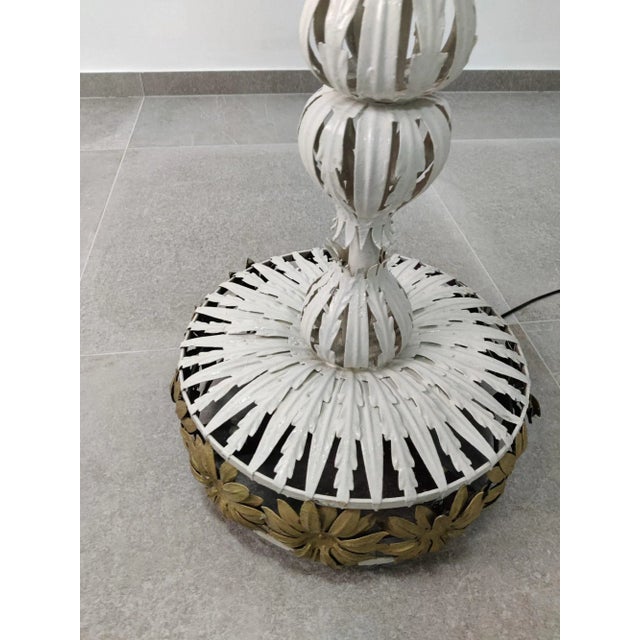 Metal Floor Lamp in the Style of Maison Jansen, 1960s For Sale - Image 7 of 13