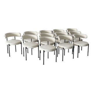 Omar De Biaggio for Cb2 Inesse Avorio Domus Dining Chairs, Set of Twelve For Sale